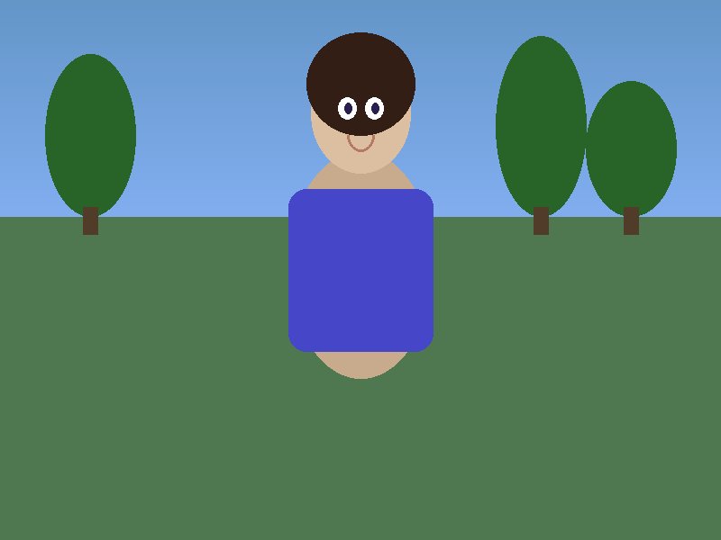 Portrait photo with outdoor background - before AI background removal